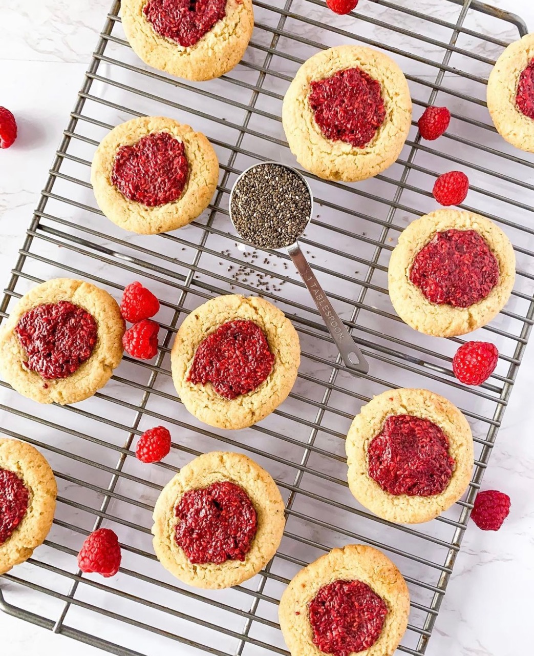 Raspberry Thumbprint Cookies